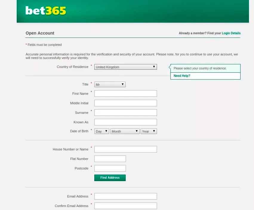 Bet365 registration in Kenya 
